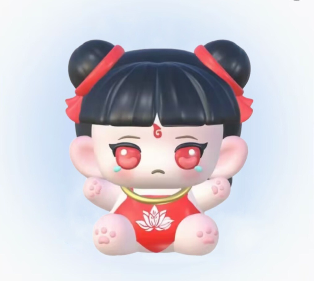 Nezha 아기 18cm 석고 인형 라텍스 몰드