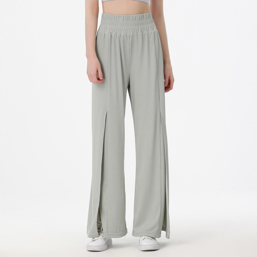 Sports pants women's loose straight running casual trousers summer thin wide leg yoga slimming fitness pants