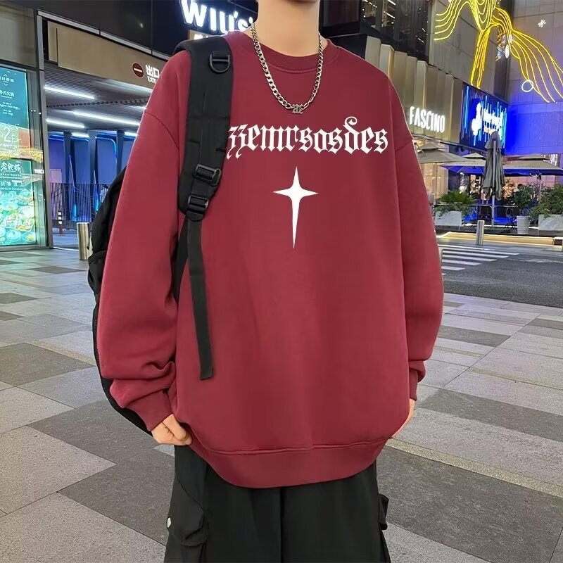 潮流青少年卫衣休闲套装秋冬季男生帅气一套搭配牛仔裤高街两件套|undefined