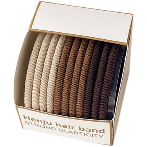 Coffee color headband new boxed rubber band geometric twist style hair tie rubber band fashion versatile hair rope