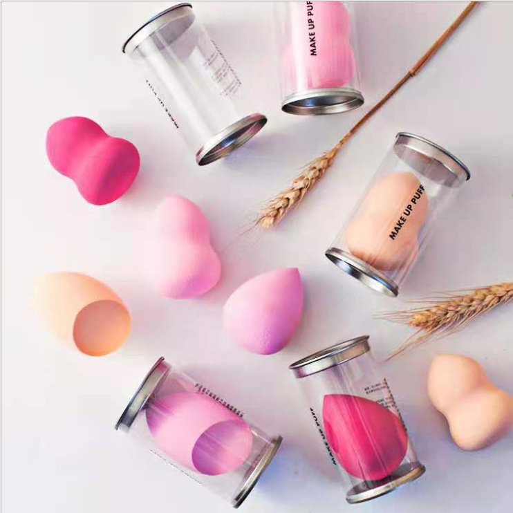 Huevo de belleza súper suave no comer polvo gota de agua Calabaza oblicuo corte huevo cáscara traje paquete maquillaje huevo mojado y seco de doble uso soplo de polvo