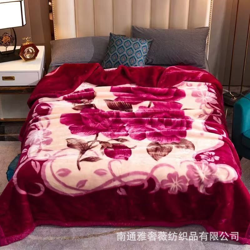 Mantras de boda de estilo antiguo, mantas rojas de boda, mantas dobles, mantas de doble persona, mantas de invierno.