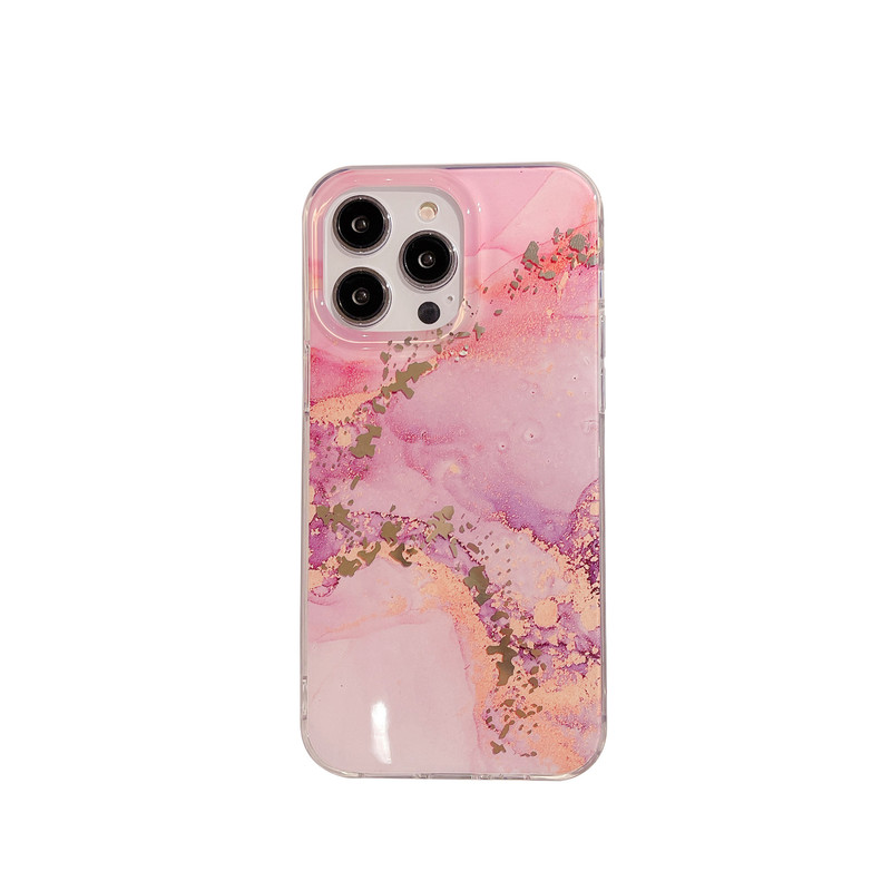 iPhone17携帯電話用ガラス大理石ケースは、Apple 16/14/15ProMaxに適しており、金箔押し加工が施されており、国境を越えて販売されています。|undefined
