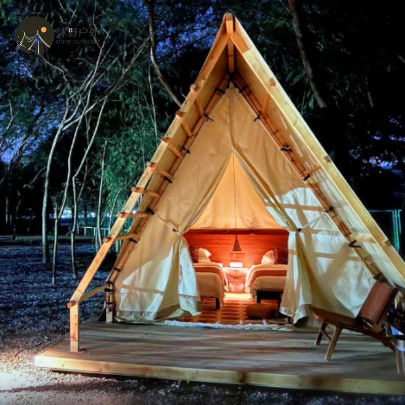 Muye al aire libre gran tienda de campaña triangular camping residencial lugar escénico camping tienda de campaña restaurante alojamiento hotel tienda de campaña cabaña