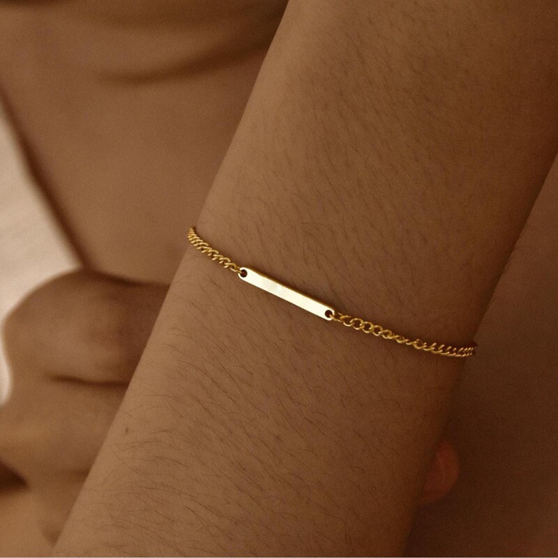 European and American Cross-border Women's Personalized Bracelet Simple Glow Chain Fashion All-match Ellipse High-end Simple