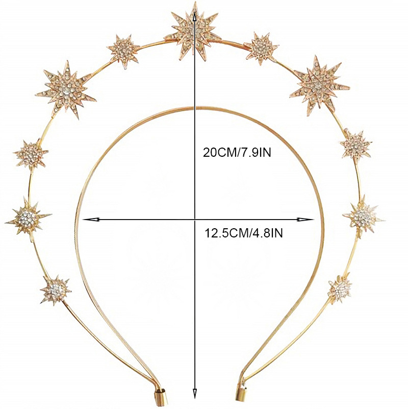Rhinestones Inlay Material Women'S Star Moon Alloy Inlay Rhinestones Jewelry Headband