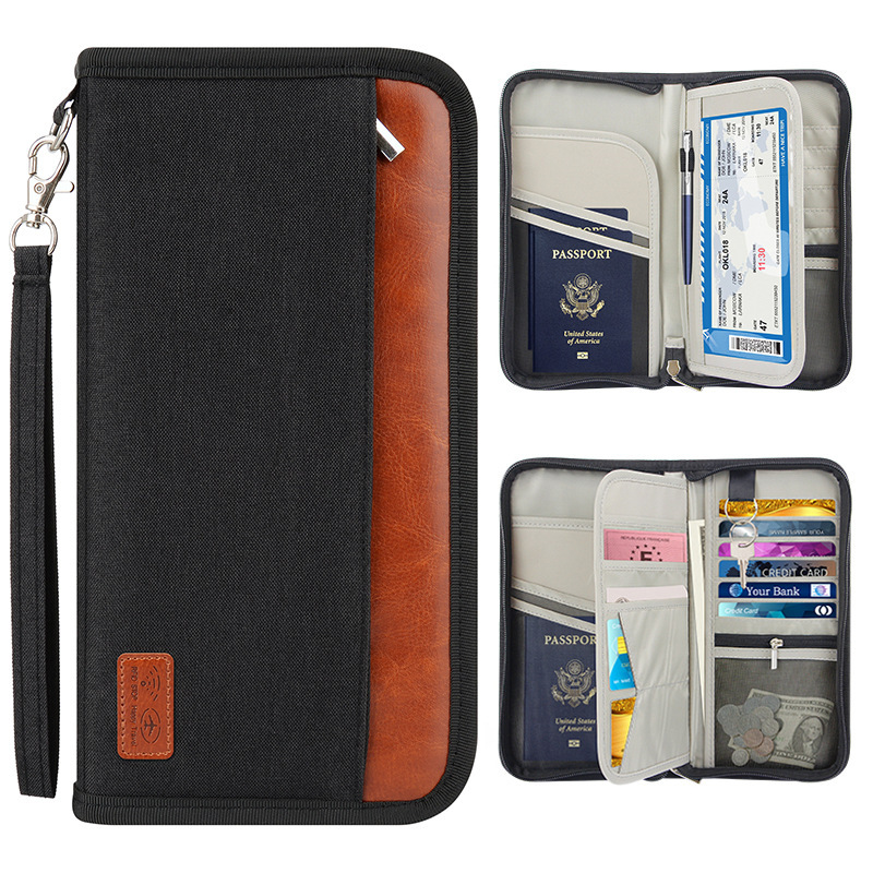 Passport Wallet Rfid Anti-Theft Travel Passport Bag Multi-Functional Document Bag Large Capacity Passport Bag Card Holder in Stock Passport Wallet Rfid Anti-Theft Travel Passport Bag Multi-Functional Document Bag Large Capacity Passport Bag Card Holder in Stock
