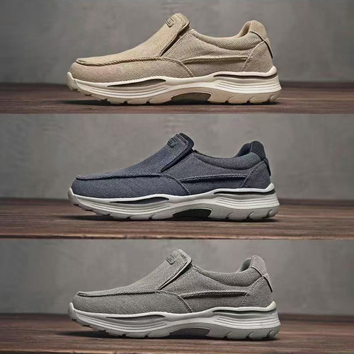Factory Direct Sale Canvas Shoes Men's Old Beijing Cloth Shoes One-Piece Slippers Men's Thick Sole Extra Large 48 Size Shoes