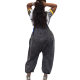 Cross-border HSF2608 Amazon is dedicated to European and American fashion all-match wide-leg denim loose suspender pants