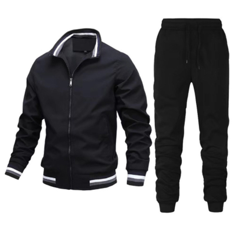 Spring Autumn Two Piece Jacket Set Casual Sport Cardigan Jacket Bomber Jacket High Quality Jacket Set