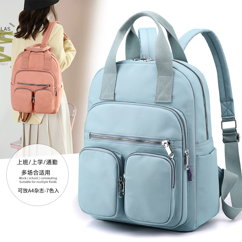 Backpack, capacious nylon bag for leisure, autumn, for students