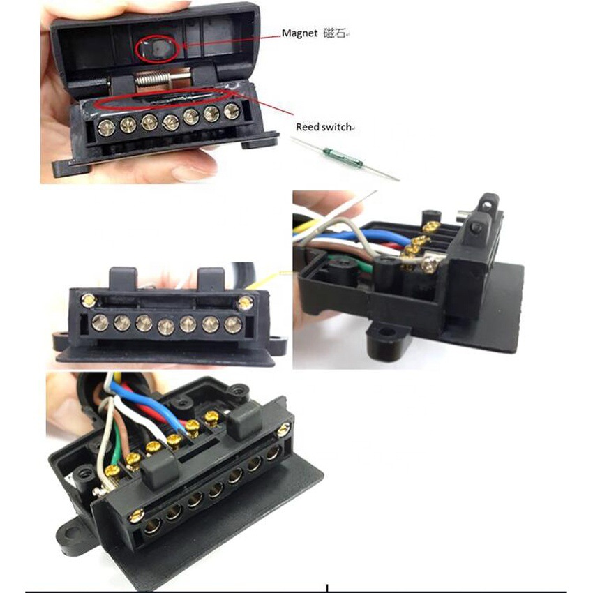 厂家直销 7芯澳大利亚卡车式适配器 封闭式扁平拖车插座连接器