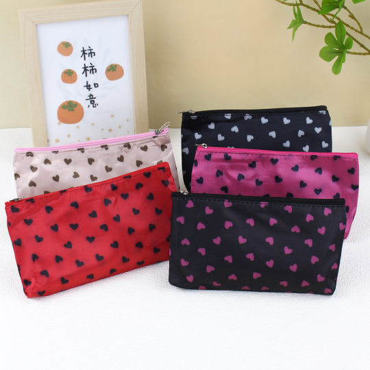 Wholesale cosmetic bag cute wash bag storage bag women's bag wash hand bag love cosmetic bag wash bag