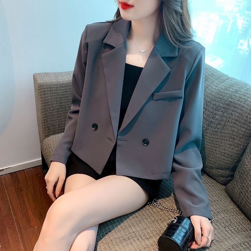 法式西服小个子秋洋气减龄短款上衣气质西装外套女2025新款爆款|undefined