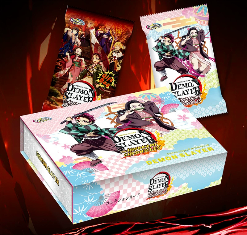 Иностранная версия Kimetsu no Yaiba коллекции карт английская версия Douyin модная штамповка карта лотка слепая коробка оптом