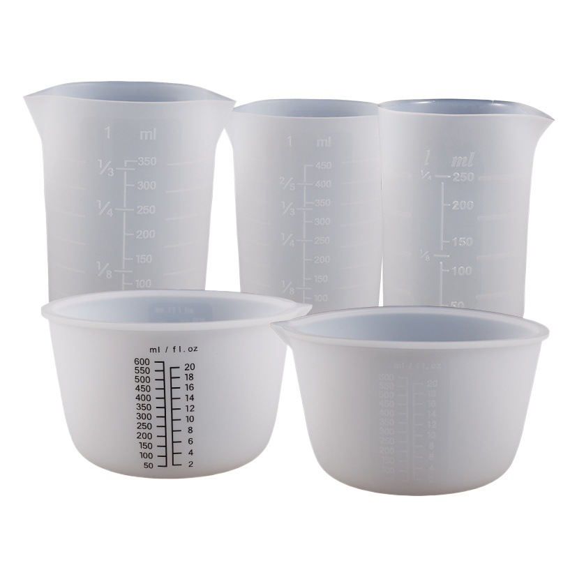 Diy30 50 100 250 350 450 600 1000ml de cristal epoxi de silicona taza de medición sub-embalaje taza molde