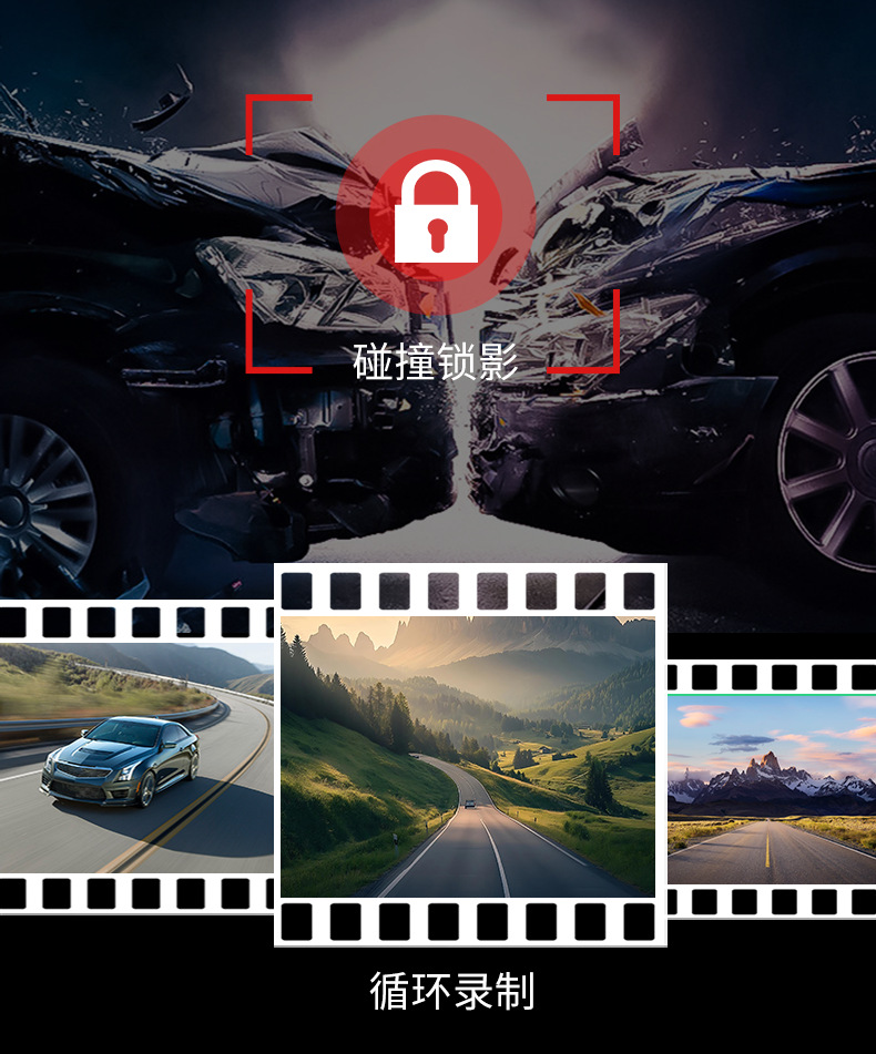Cross-Border Four-Lens 4g Remote Monitoring Driving Recorder 2K High-Definition Wide-Angle Adas Bsd Warning System Fleet Management