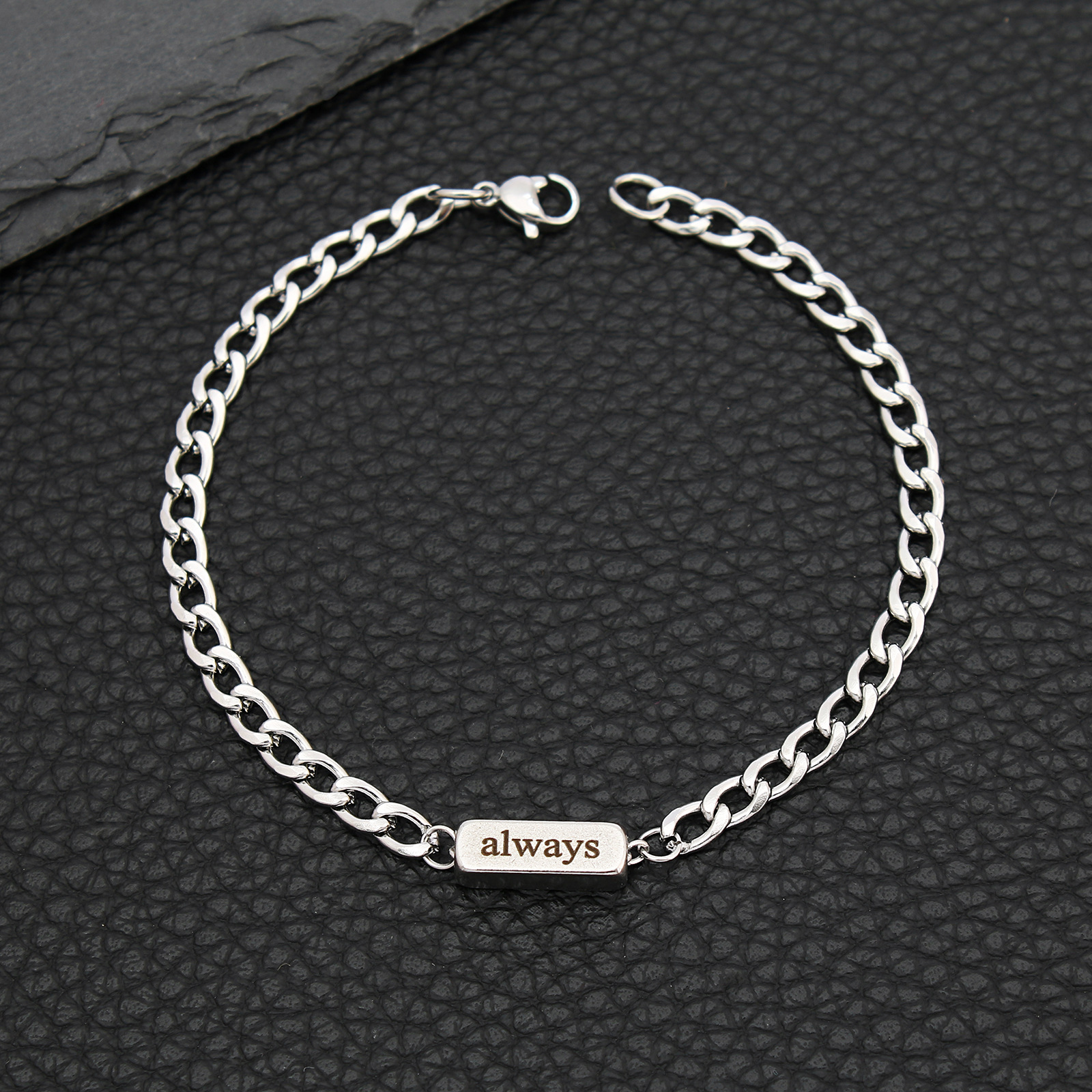 Letter Casual Simple Style 304 Stainless Steel Bracelets In Bulk display picture 5