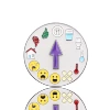 Non -language communication graphics brooch