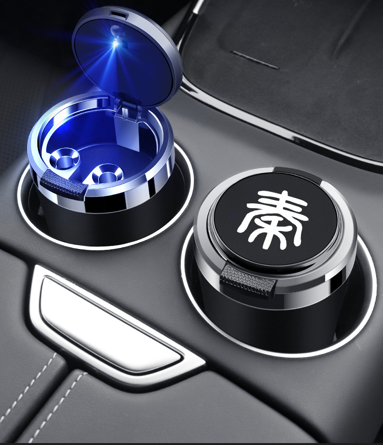 BYD Qin PLUS/PRO/EV dmi car ashtray with cover metal liner flame retardant personality multifunctional