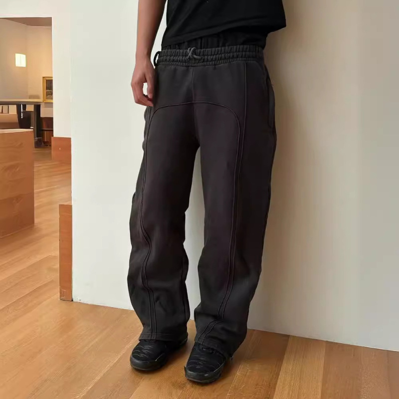 European and American Wholesale Cross-Border Elastic Rope Sweatpants Casual Pants High Street Hip-Hop Rap Street Wear Y2K European and American Wholesale Cross-Border Elastic Rope Sweatpants Casual Pants High Street Hip-Hop Rap Street Wear Y2K