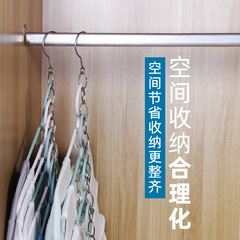 ステンレス鋼 14 吊り穴洋服ハンガーワードローブ洋服チェーン省スペース強力な計量洋服ハンガーフック多機能洋服ハンガー
