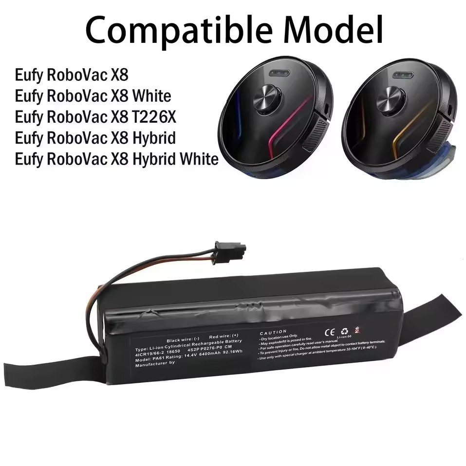 Eufy RoboVac X8系列机器人吸尘器配件14.4V 5200mAh原装电池全新