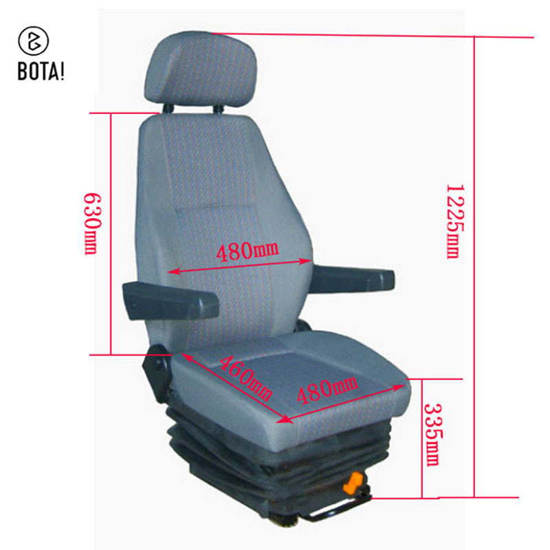 Ingeniería de suspensión de aire asiento del vehículo ajustable doble apoyabrazos asiento Puerto nave airbag amortiguación asiento