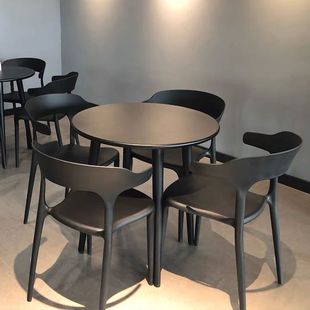 Outdoor Leisure Negotiation Tables and Chairs, Outdoor Balcony Small Round Table, Internet Celebrity Commercial Catering Milk Tea Shop Cafe Dining Table and Chairs