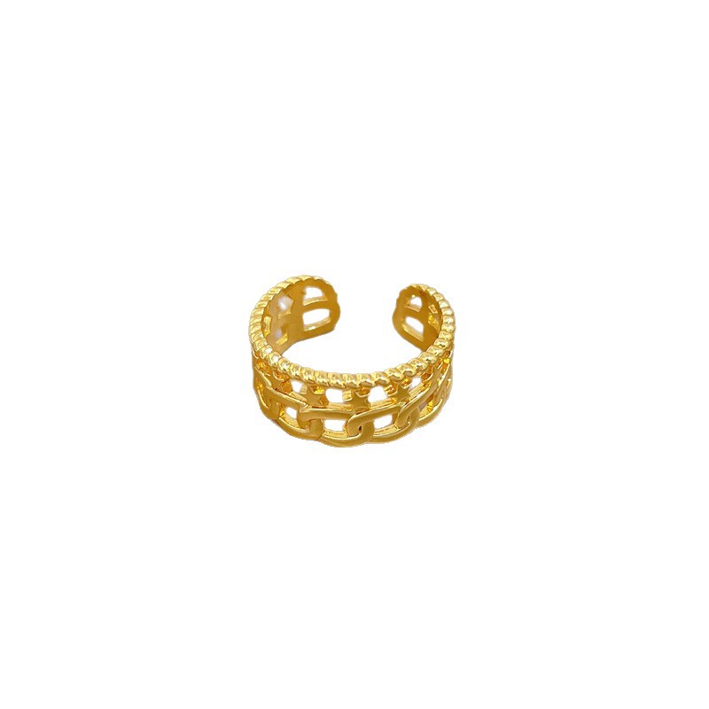Anello minimalista con catena, regolabile, gioiello semplice, anello giapponese, anello di coppia_voghion.com