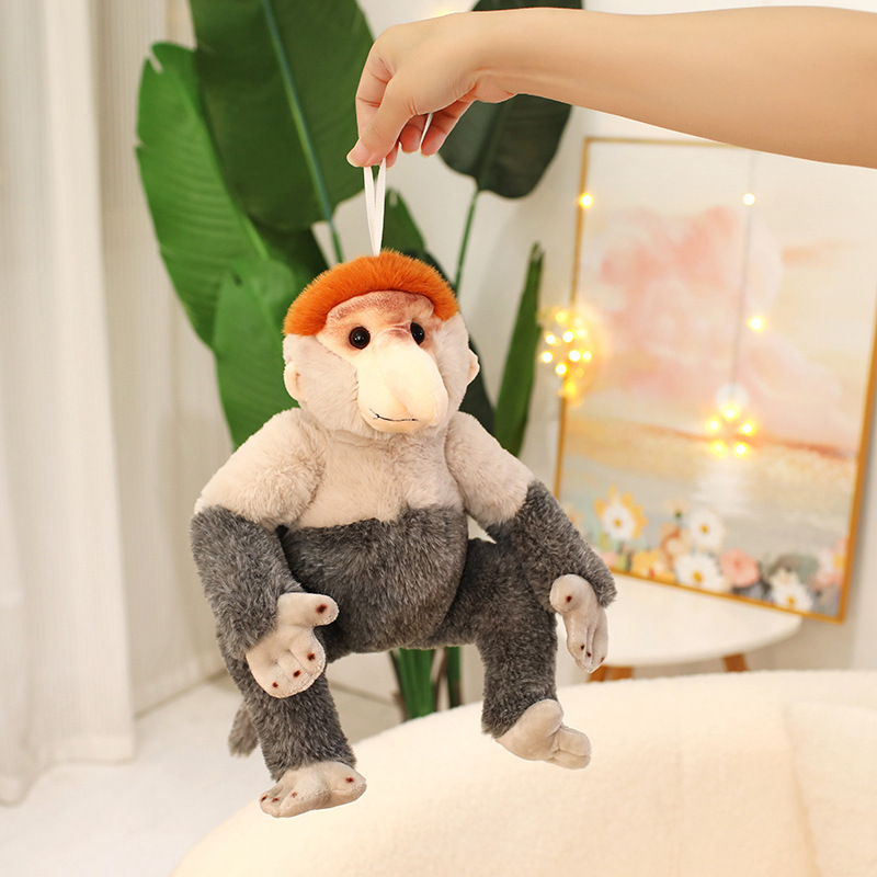 Simulación transfronteriza muñeca mono nariz larga juguetes de peluche muñecas monos muñecas denim adornos regalos para niños mujeres