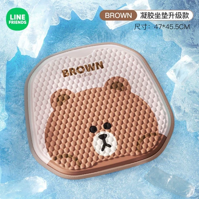 Car Seat Cushion, Summer Cool and Breathable, High-End Cooling Pad, Single-Piece Cushion for the Car, Universal for All Seasons, Honeycomb Gel Seat Cushion (Cool pad) - upgraded-model-brown-increased-ice-feelingone-piece-cold-gel-cushion