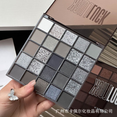 卡佩爾25色眼影黑天鵝暗色啞光亮片閃粉橘棕日常自然顯白女巧克