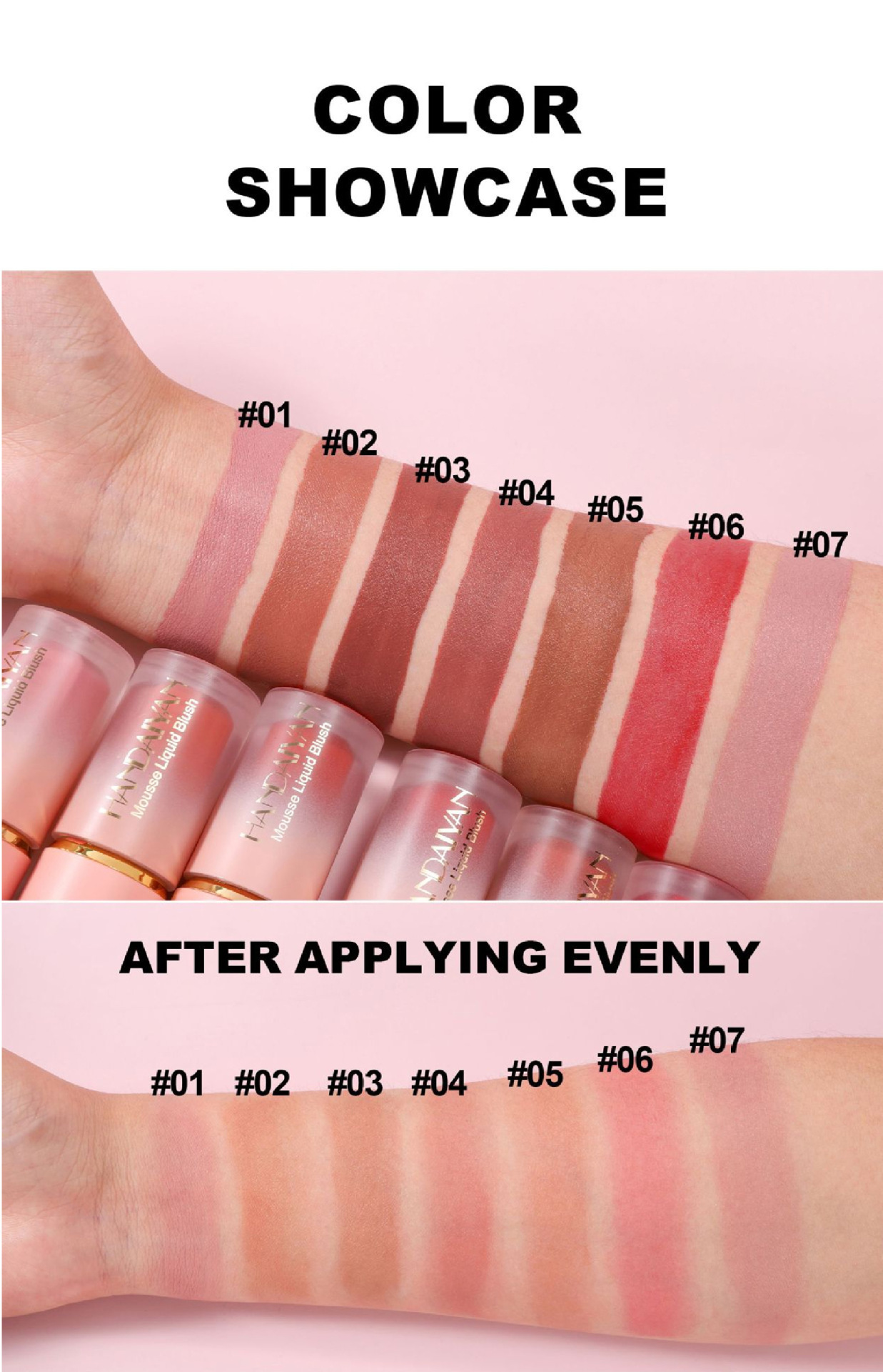 Mattes Flüssig-Rouge – Natürliches, transparentes Finish, leicht zu verblenden und langanhaltende Wangenfarbe_voghion.com