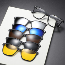 新款套镜米钉跨境偏光太阳镜眼镜TR弹簧腿套镜磁吸一配伍夹片墨镜