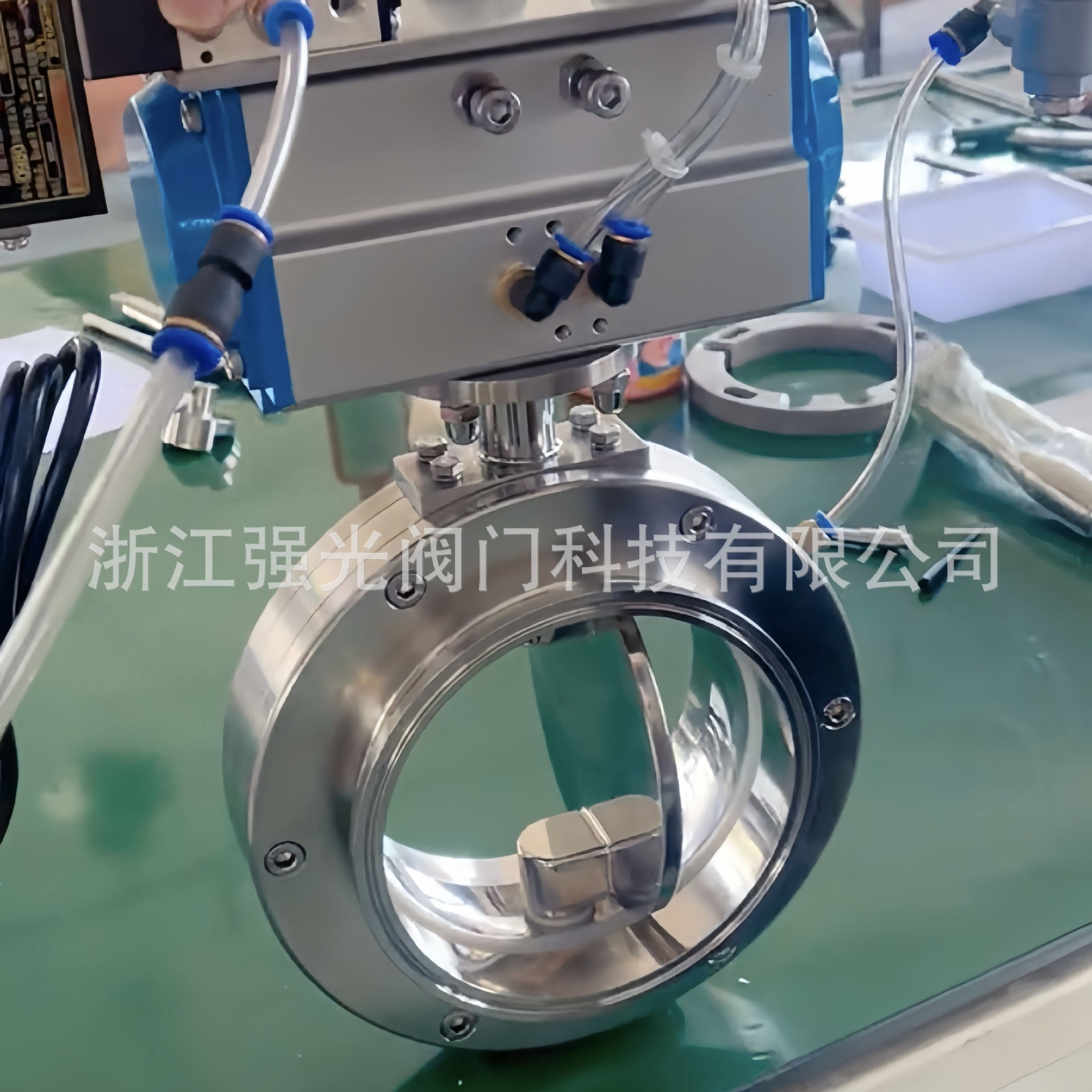 316L不锈钢制药医药粉体粉末卫生级气动膨胀蝶阀卡盘卡箍快装