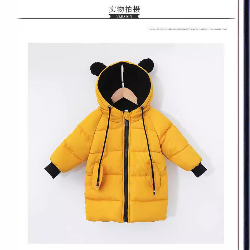 Niños y niñas de algodón acolchado ropa de niños envueltos abrigo de algodón acolchado abrigo de pan forrado de lana engrosada invierno Outwear
