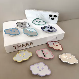 Воздушный держатель для телефона — облачное зеркало-поп-сокет держатель, клейкий, разноцветный набор