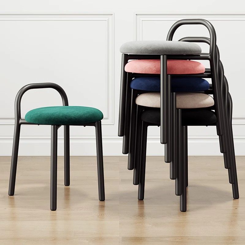 Stackable Dining Chair, Commercial Simple Chair, Home Spare Chair, Restaurant B&B Queue Chair, Colorful Soft-Packed Chair