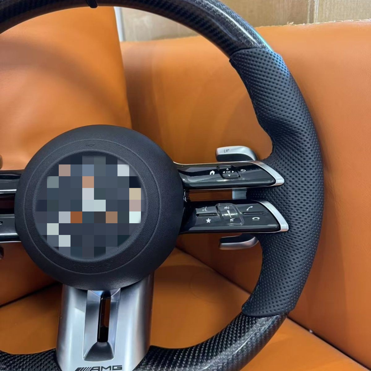 Suitable for Mercedes-Benz A-Class, B-Class, C-Class, E-Class, Cla, Clc, Clk, Cls Modified Carbon Fiber Dragonfly Steering Wheel Assembly
