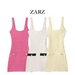 ZARZ 自制 欧美风 新款女装 百搭款 弹力短连衣裙 5063/343/306