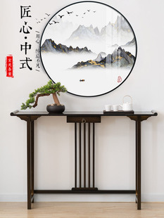 New Chinoiserie Entrance Hall Zen Foyer Entrance Table Modern Simple Living Room Strip Case End View Table Entrance Cabinet Narrow Q&