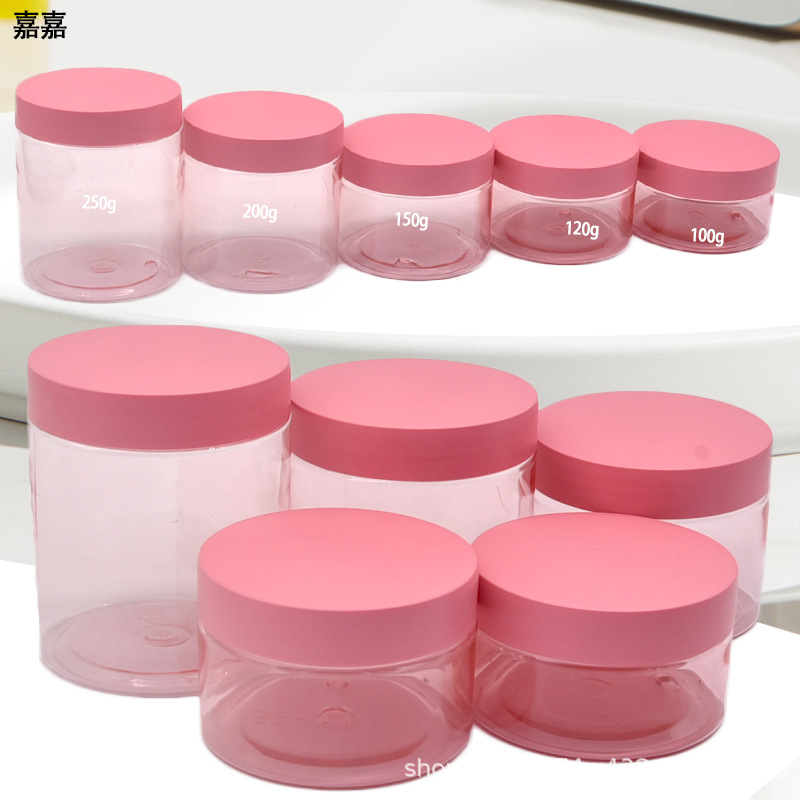 Botella de crema cosmética Tarro de mascarilla facial Productos para el cuidado de la piel Subbotella Botella de crema facial Pet Botella de plástico Tarro Botella