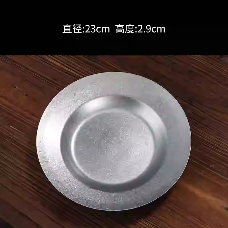 23cm 원형 디너 접시(눈송이 모래)