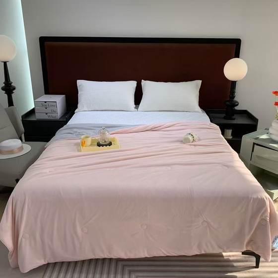 Foreign trade export new ice cream cool silk solid color summer quilt adult air conditioning summer cool quilt factory direct sales