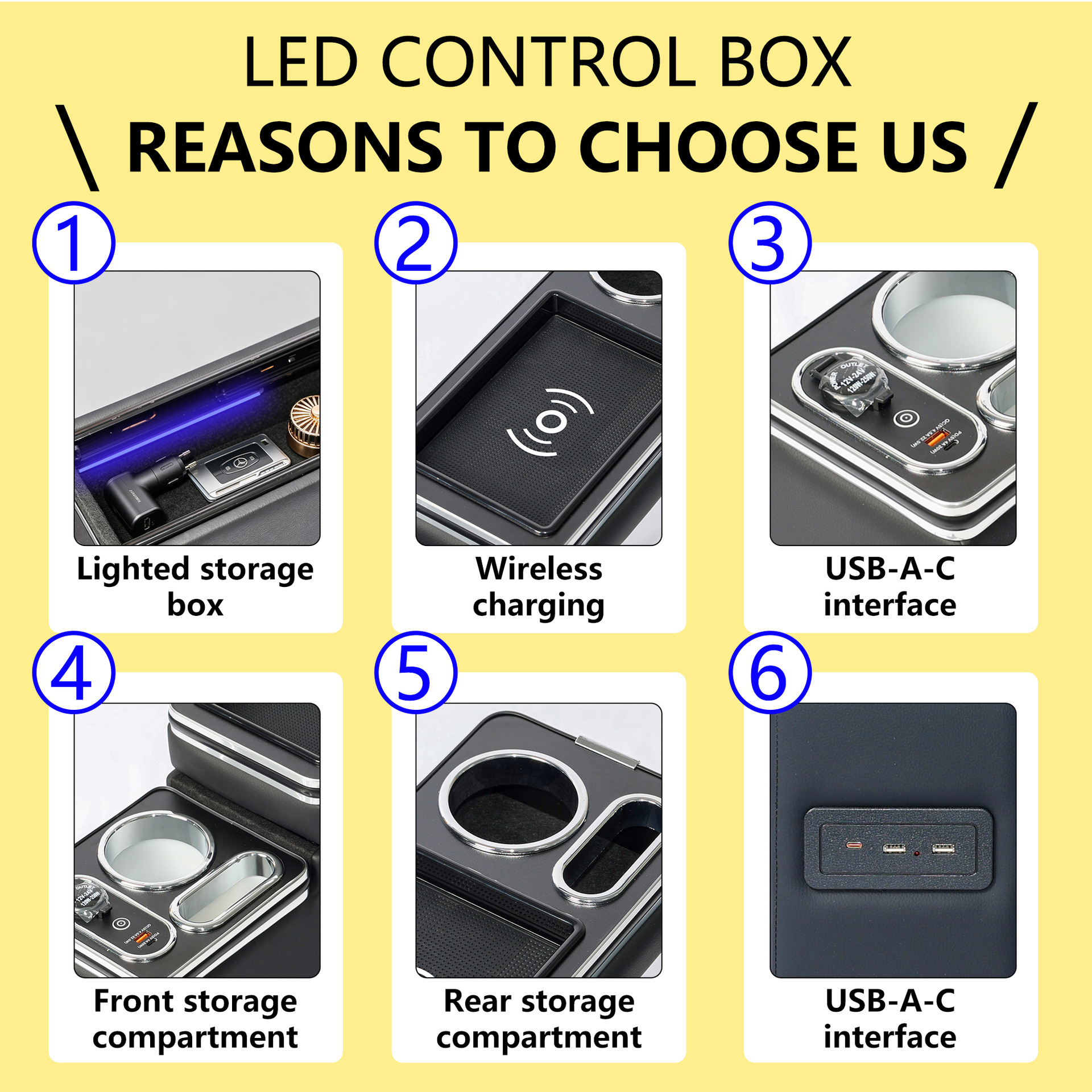 Suitable for Honda Hong Kong Version Freed/Stepwgn and Toyota Sienta New and Old Models, Dedicated Armrest Box Storage Modification