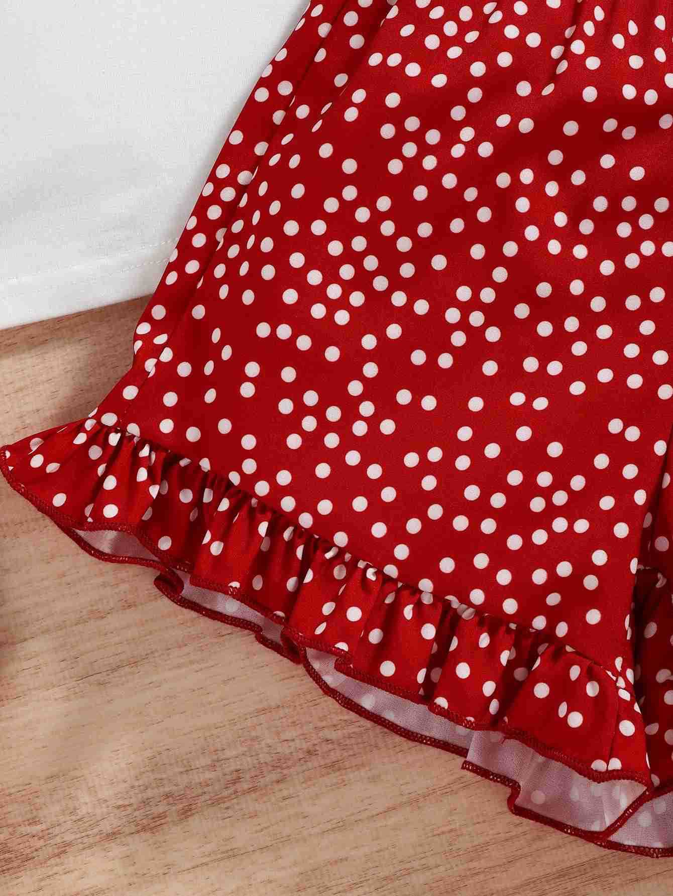 Simple Style Round Dots Cotton Baby Clothing Sets display picture 7