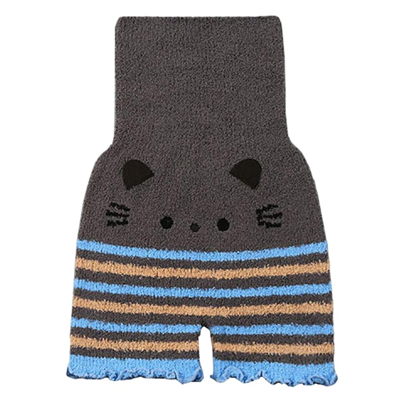 Baby Belly Protectors Single-layer High Children's Warm Waist Pants Belly Protectors Spring and Autumn Half-side Velvet Pajama Pants Baby Belly Protectors