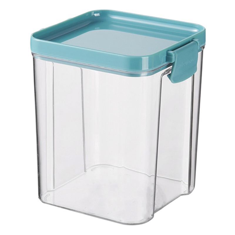 Kitchen Food-Grade Sealed Jar Transparent Square Spice Storage Jar Nut and Grain Storage Box Plastic Box