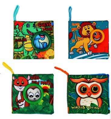 猜猜布书 可水洗 撕不烂 互动彩色英文布书|ms